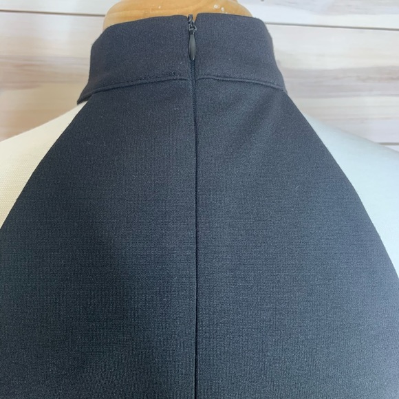 Black Mock Neck Off the Shoulder Mini Dress Bodycon - Picture 10 of 12